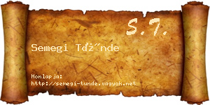 Semegi Tünde névjegykártya